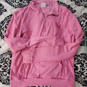 Pink half zip sweater
